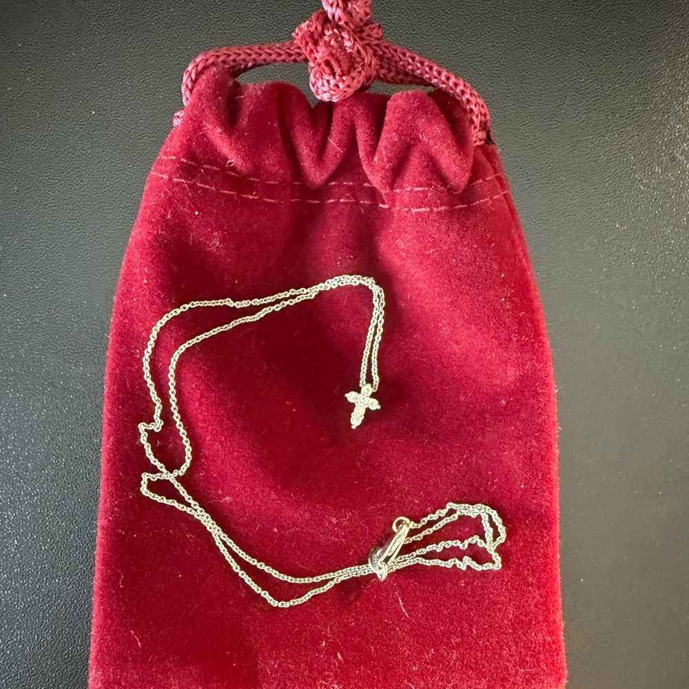 Roberto Coin Tiny Treasures Baby Cross Necklace 18k white gold